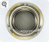 Aladdin Hotel, Las Vegas - Yellow imprint Glass Ashtray