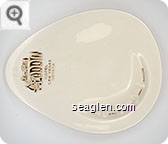 Milton Prell's, Aladdin Hotel, Las Vegas, Nevada - Gold, raised imprint Porcelain Ashtray
