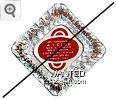 Meet Your Friends at A 1 Club, Bar & Casino, Cafe in Connection, Emery Smith Mgr, West Wendover, Nev, Phone 721 - White on red imprint Glass Ashtray