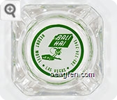 Bali Hai, Resort Motel, Las Vegas, 702-734-2141 - Green on white imprint Glass Ashtray