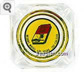 Bali Hai, Resort Motel, Las Vegas, 702-734-2141 - Green on yellow imprint Glass Ashtray