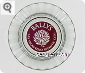 Bally's, Las Vegas Reno Atlantic City - Maroon imprint Glass Ashtray