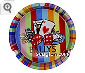 Bally's - Black on multi imprint Porcelain Ashtray