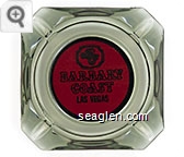 BC, Barbary Coast, Las Vegas - Black on red imprint Glass Ashtray