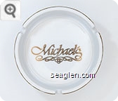 Michael's - Gold imprint Porcelain Ashtray
