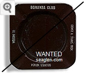 Welcome To Bonanza Club, George A. Starks, Prop., Goldfield, Nevada - White imprint Metal Ashtray