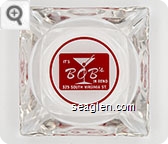 It's Bob's in Reno, 325 South Virginia St. - Red on white imprint Glass Ashtray