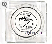 Lloyd & Pete's, Brandin' Iron Lounge, Elko, Nevada - Black imprint Glass Ashtray