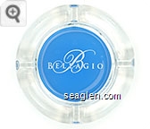 Bellagio - Silver on blue imprint Glass Ashtray