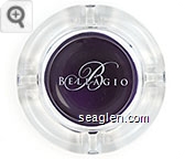 Bellagio - Silver on purple imprint Glass Ashtray