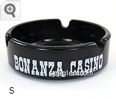 Bonanza Casino, Reno - White imprint Glass Ashtray