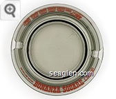 Reno, Nevada, Bonanza Square Casino - Red imprint Glass Ashtray