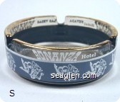 Las Vegas, Bonanza Hotel, Nevada - White and gray imprint Glass Ashtray