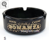 Hotel Casino Bonanza, Las Vegas, Nevada - Gold imprint Glass Ashtray