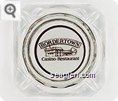 Bordertown, Casino - Restaurant - Brown on white imprint Glass Ashtray