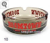 Boomtown, 7 Miles West of Reno - Red imprint Glass Ashtray