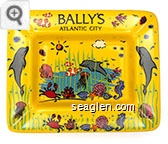 Bally's Atlantic City - Black imprint Porcelain Ashtray