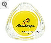 Beau Rivage - Black on yellow imprint Glass Ashtray