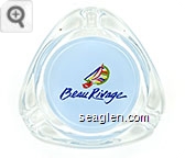 Beau Rivage - Dk blue on lt blue imprint Glass Ashtray