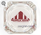 Boardwalk Regency Hotel - Casino - Atlantic City - Red on white imprint Glass Ashtray