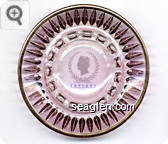 Caesars, Atlantic City - White imprint Glass Ashtray
