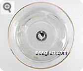 Caesars - White and black imprint Glass Ashtray