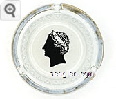 Caesars - Black imprint Glass Ashtray