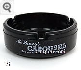 McLaney's Carousel, Downtown Las Vegas - White imprint Glass Ashtray