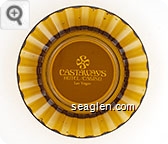 Castaways Hotel/Casino, Las Vegas - Clear through beige imprint Glass Ashtray