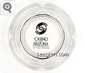 Casino Arizona at Salt River - Black and gold imprint Glass Ashtray