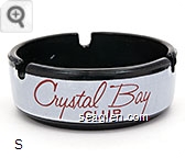 Crystal Bay Club - Red on white imprint Glass Ashtray