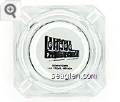 Club Bingo, Downtown Las Vegas, Nevada - Black on white imprint Glass Ashtray