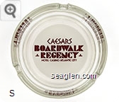 Caesars Boardwalk Regency Hotel - Casino - Atlantic City - Brown on white imprint Glass Ashtray