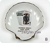 Boardwalk Regency, Hotel Casino, Atlantic City, N.J. - Gold imprint Porcelain Ashtray
