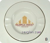 Boardwalk Regency, Hotel - Casino - Atlantic City, A Caesars World Resort - Red and yellow imprint Porcelain Ashtray
