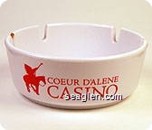 Coeur D'Alene Casino - Red imprint Plastic Ashtray