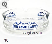 Cliff Castle Casino, Camp Verde, Arizona - Blue imprint Glass Ashtray