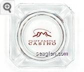 Cliff Castle Casino - Red imprint Glass Ashtray