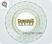 Comstock Casino, Carson City - Nevada - Yellow and black imprint Glass Ashtray
