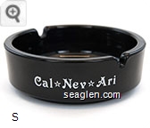 Cal*Nev*Ari, *Casino*, 702-297-1118, Fly In - Drive In - White imprint Glass Ashtray