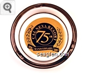 Cal Neva Resort 75th Anniversary 1926 2001 - Black on gold imprint Glass Ashtray