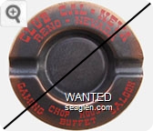 Club Cal-Neva, Reno - Nevada, Chop House, Gaming, Buffet, Saloon - Red imprint Metal Ashtray