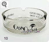 CasinOmaha, At Black Bend, Onawa, Iowa 51040, 1-800-858-UBET - Black imprint Glass Ashtray