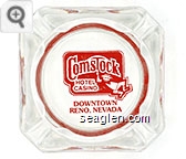 Comstock Hotel, Casino, Downtown Reno, Nevada - Red imprint Glass Ashtray