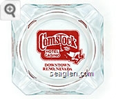Comstock Hotel, Casino, Downtown Reno, Nevada - Red imprint Glass Ashtray