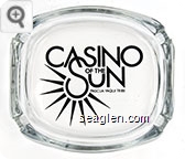 Casino of the Sun, Pascua Yaqui Tribe - Black imprint Glass Ashtray