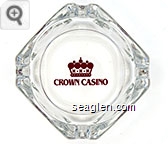 Crown Casino - Red imprint Glass Ashtray
