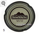 Carson Valley Inn, Minden, Nevada, 1 (800) 321-6983 - Maroon imprint Glass Ashtray