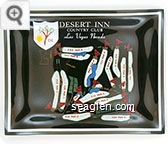 Desert Inn, Country Club, Las Vegas Nevada - White imprint Glass Ashtray