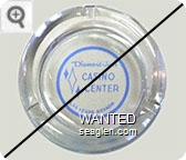 Diamond Jim's, Casino Center, Las Vegas, Nevada - Blue on white imprint Glass Ashtray
